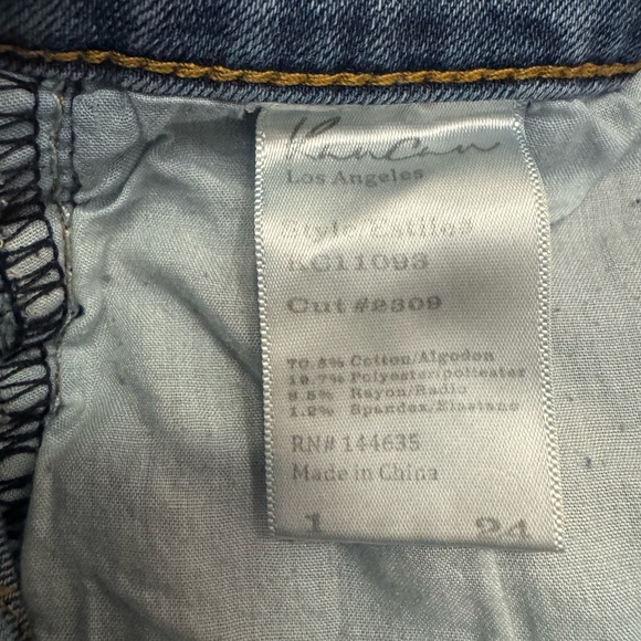 Kancan Button Fly Distressed Raw Hem Denim Cut Off Shorts Size 24 - Picture 6 of 9